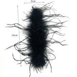 Ostrich Feather Cuff Snap Bracelet Wrist Sleeve Blazer Women Real Fur Arm Warmer