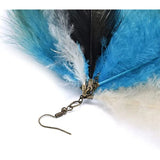 Bohemian Feather Earrings Long Dangle Stunning Party Jewelry