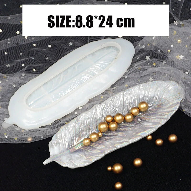 Feather Heart Storage Box Silicone Mould DIY Resin Craft Mold
