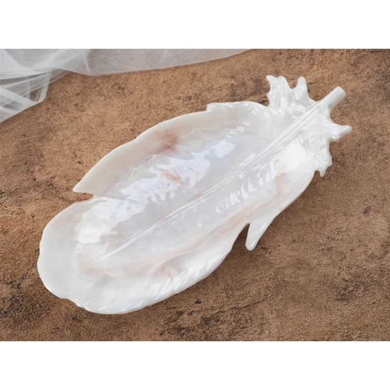 Feather Plate Epoxy Resin Mold Dish Tray Silicone Mould DIY