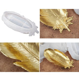 Feather Plate Epoxy Resin Mold Dish Tray Silicone Mould DIY Crafts