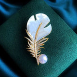 Feather Brooch Small Brooch Female Accessories High-grade