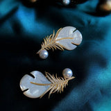Feather Brooch Small Brooch Female Accessories High-grade