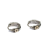 Feather Nail Hoop Earrings 925 Sterling Silver Gothic Vintage Jewelry