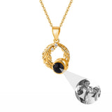 Feathers Projection Necklace Pendant Jewelry