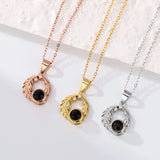 Feathers Projection Necklace Pendant Jewelry