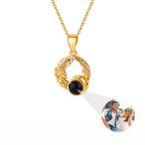 Feathers Projection Necklace Pendant Jewelry