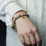 Milky Wood Green Bracelet Charm DIY Beads Jewelry