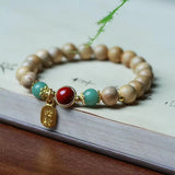 Milky Wood Green Bracelet Charm DIY Beads Jewelry