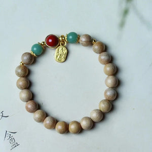 Milky Wood Green Bracelet Charm DIY Beads Jewelry