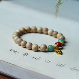 Milky Wood Green Bracelet Charm DIY Beads Jewelry