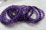 6-10mm Amethyst Bracelet for February Birthstone