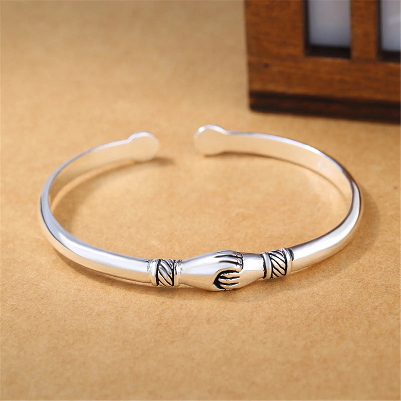 Fede Gimmel Bracelet Sterling Silver Vintage Style Bangle