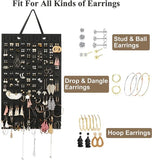 Felt Earrings Storage Hanging Bag Wall Jewelry Display