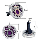 Aromatherapy Diffuser Locket for Car Vent Clip, Felt Pads Included