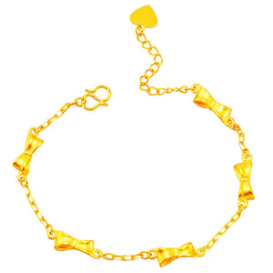 14k Bow-knot Bracelet for Women Girlfriend Birthday Gift