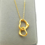 14k Heart Love Pendant Necklace Fine Plated Jewelry Birthday Gift