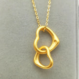 14k Heart Love Pendant Necklace Fine Plated Jewelry Birthday Gift