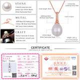 925 Silver Necklace with Pearl Pendant for Women