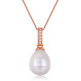 925 Silver Necklace with Pearl Pendant for Women