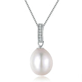 925 Silver Necklace with Pearl Pendant for Women