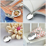 925 Silver Necklace Round Box Pendant for Photos Ladies Jewelry