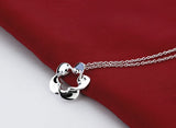925 Sterling Silver Necklace Flower Pendant Solid Silver Clavicle Chains