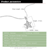 Sterling Silver Star Pendant Necklace Charm Jewelry for Girls
