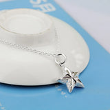 Sterling Silver Star Pendant Necklace Charm Jewelry for Girls
