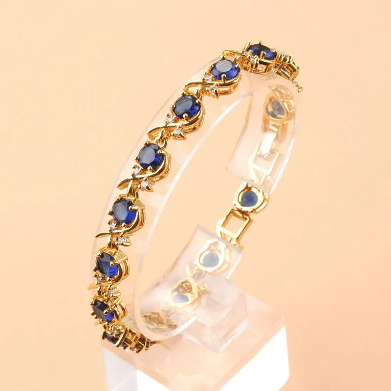 Bangle Bracelet CZ Wedding Jewelry Women Bridal Accessories
