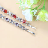 925 Silver Green Cubic Zircon Wedding Bracelet Bangle