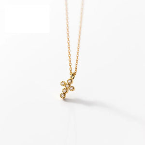 Silver Cross Necklace for Women 925 Chain Jewelry