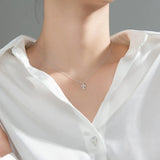 Silver Cross Necklace for Women 925 Chain Jewelry