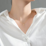 Silver Cross Necklace for Women 925 Chain Jewelry