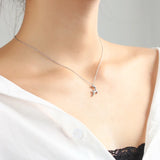 Female Deer 925 Silver Necklace Women Fine Jewelry Pendants