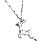 Female Deer 925 Silver Necklace Women Fine Jewelry Pendants