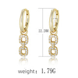 Female Zircon Inlay S925 Silver Earrings
