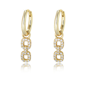 Female Zircon Inlay S925 Silver Earrings