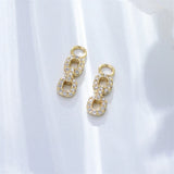 Female Zircon Inlay S925 Silver Earrings
