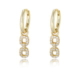 Female Zircon Inlay S925 Silver Earrings
