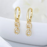 Female Zircon Inlay S925 Silver Earrings