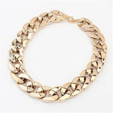 Hip Hop Short Necklaces Punk Silver Thick Chain Statement Necklace Women Jewelry