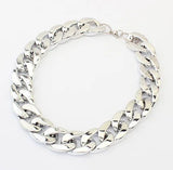 Hip Hop Short Necklaces Punk Silver Thick Chain Statement Necklace Women Jewelry