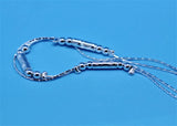 Female Silver 925 Bracelets For Women Jewelry Tube Anklets Girls