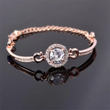 Female Flower Zircon Stone Charm Bracelet