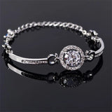 Female Flower Zircon Stone Charm Bracelet