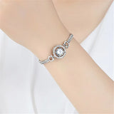 Female Flower Zircon Stone Charm Bracelet