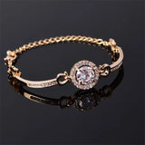 Female Flower Zircon Stone Charm Bracelet