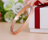 Frosted Love Bangle Cuff Bracelet For Women
