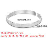 Frosted Love Bangle Cuff Bracelet For Women